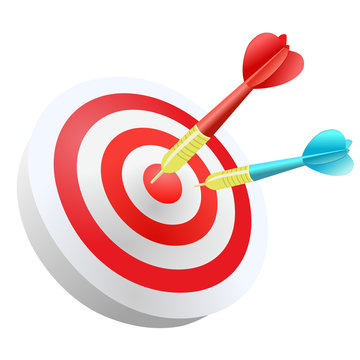 Outdoors and Recreation Clipart-boy throwing arrow on dartboard 