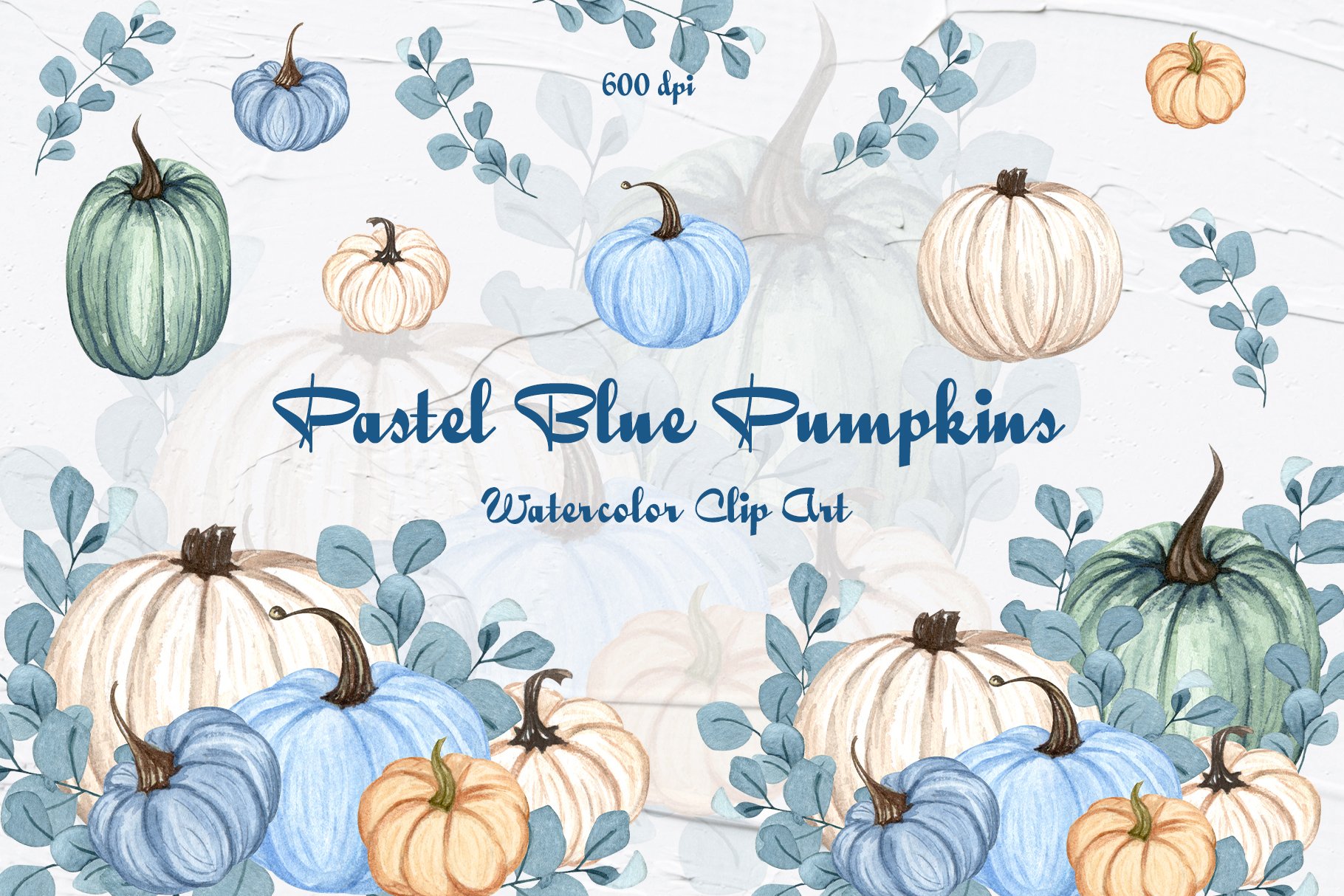 blue pumpkin clipart