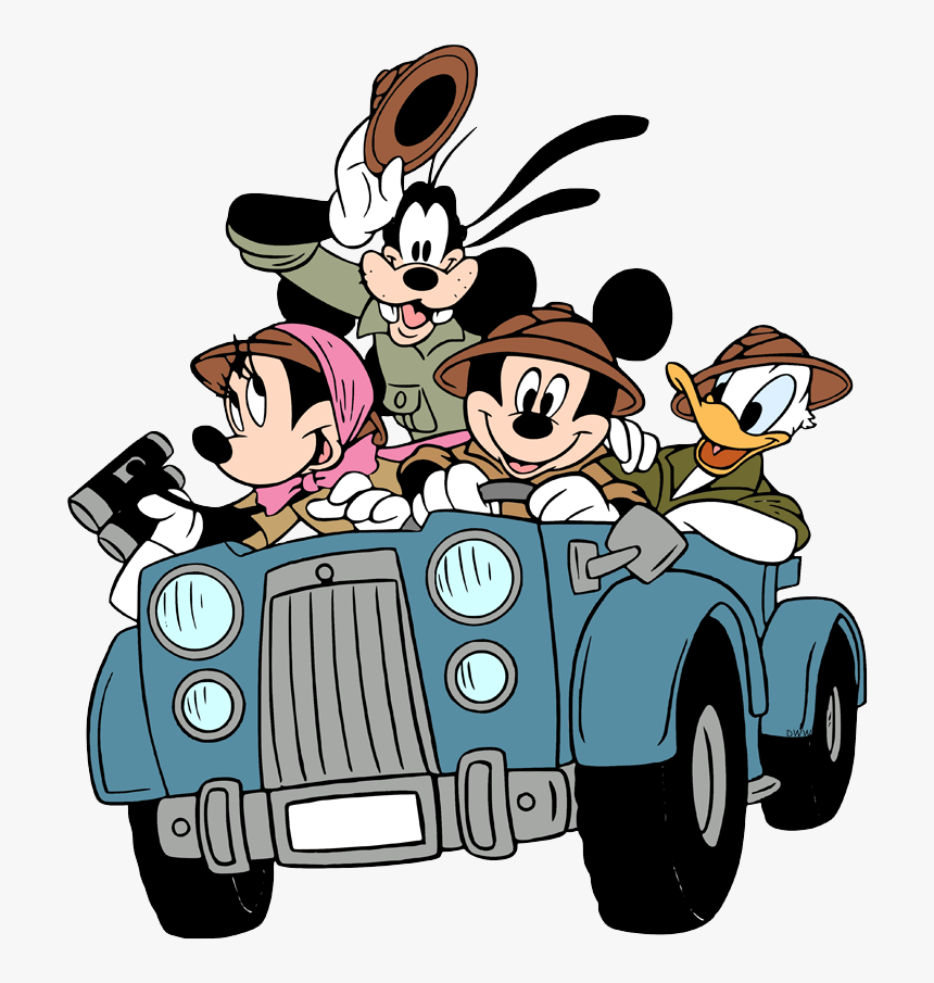 Mickey Mouse Minnie Mouse Safari Jeep Digital File Clipart PNG -   Portugal