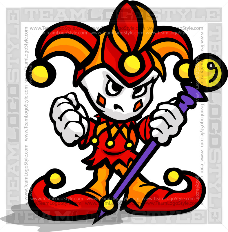 Mardi Gras Jester Girl Cartoon Colored Clipart Stock Vector Image ...