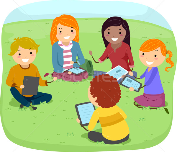 group discussion clipart