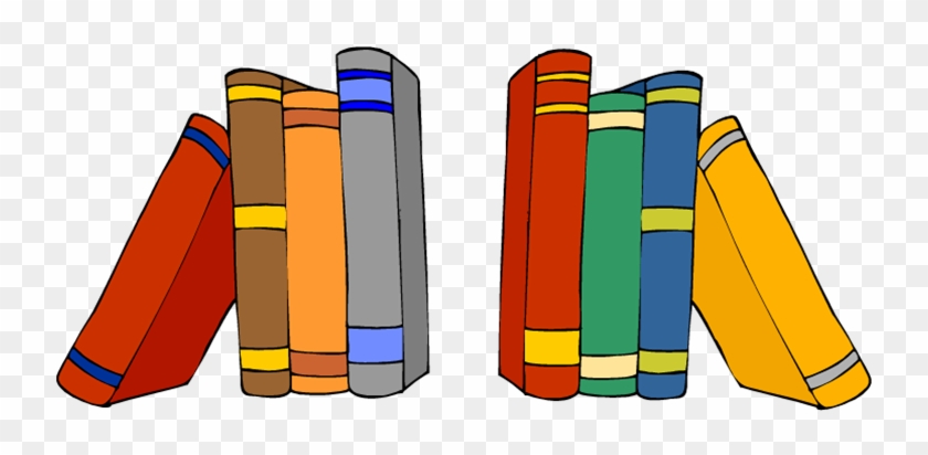books on shelf clipart