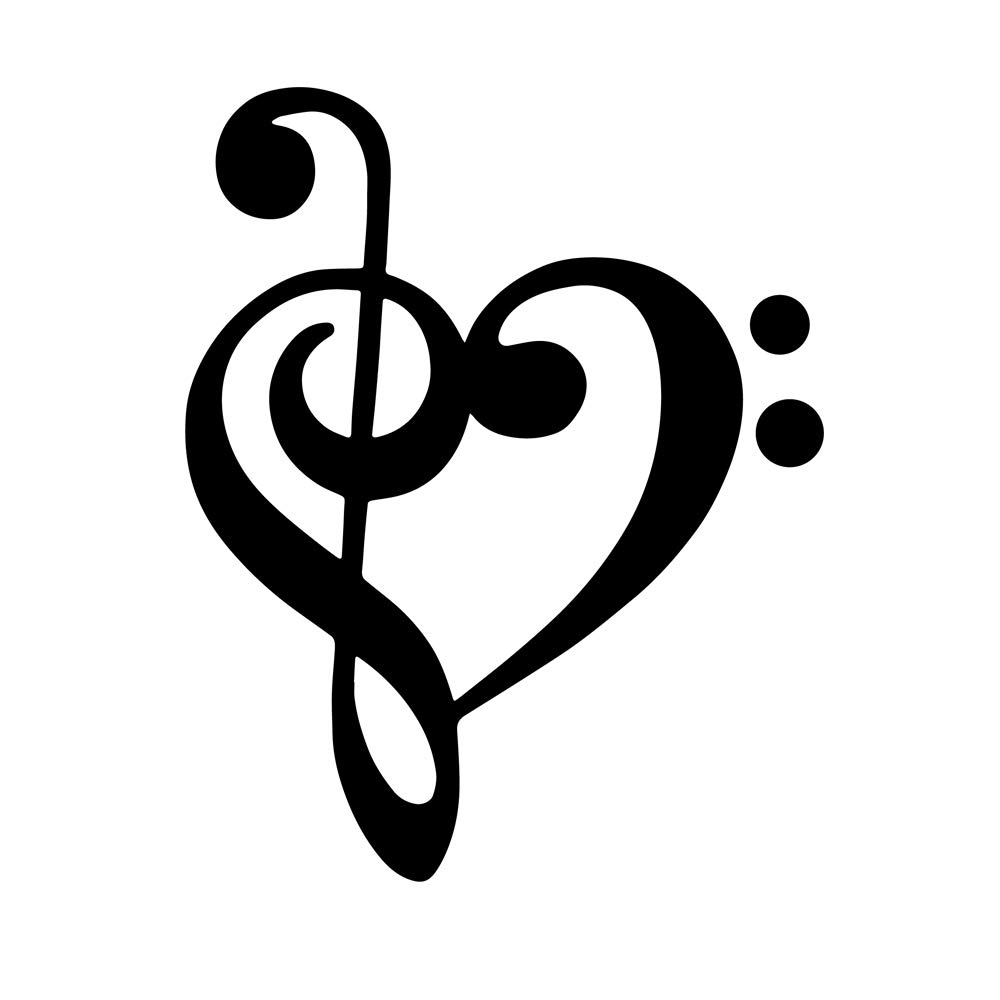 Music Notes 4 Svg Musical Heart Svg Love Music Svg Music Heart Clipart Files For Cricut