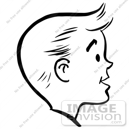 Side profile head of faceless woman icon image Vector Image
