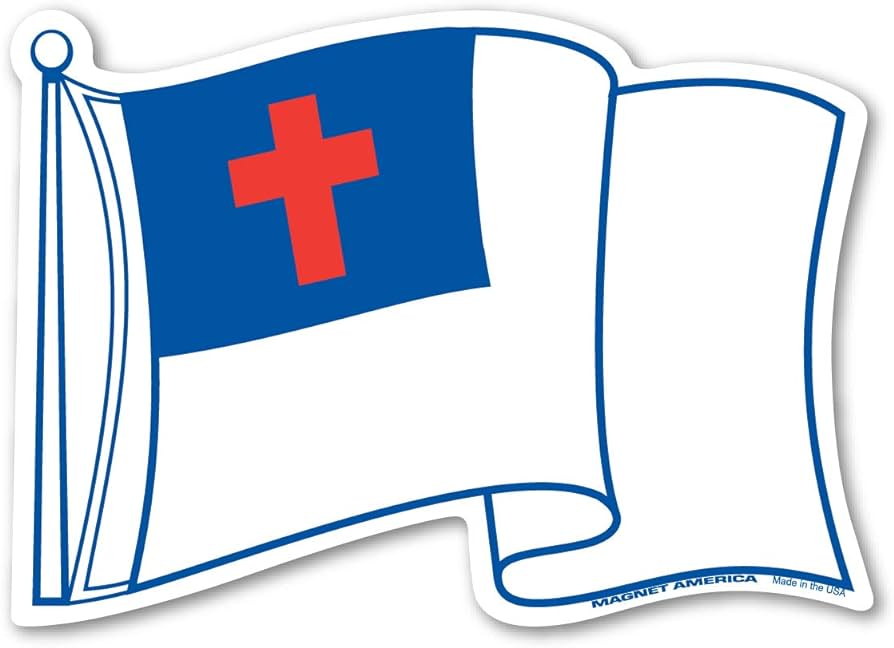 An Illustration Of The Christian Faith Flag White Flag With Red - Clip ...