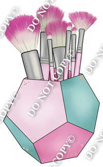 Makeup brushes in cup vector flat isolated | Stock vector | Colourbox