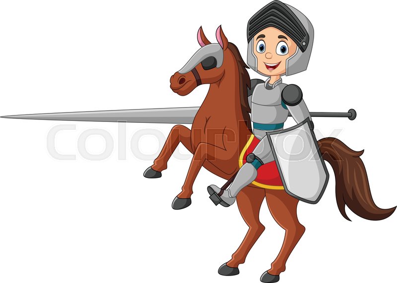 knight on a horse clipart