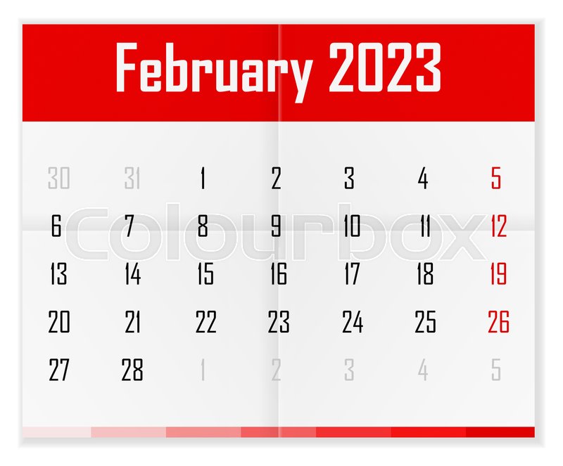february 2023 clipart