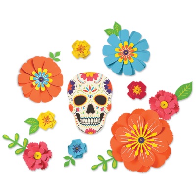 day of the dead flowers clipart
