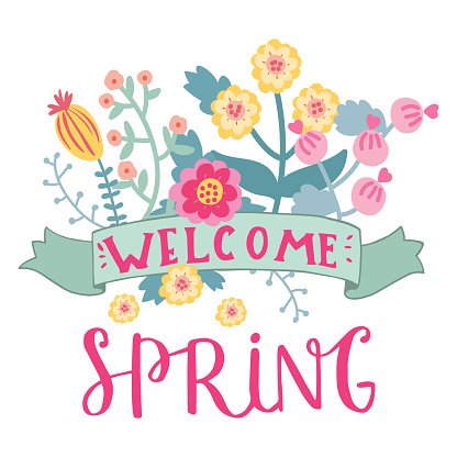 Welcome Spring Hd Transparent, Welcome Spring, Spring Illustration ...