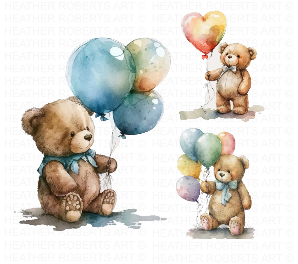 Teddy Bear With Balloons Clipart Images | Free Download | PNG - Clip ...