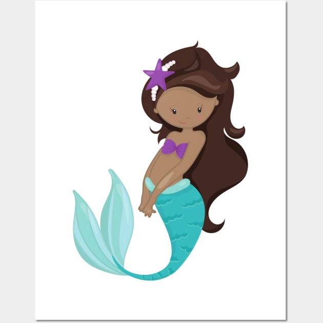 black mermaid clipart