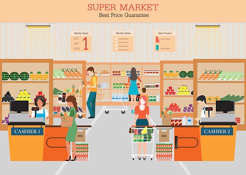 107,100+ Supermarket Illustrations, Royalty-Free Vector Graphics 
