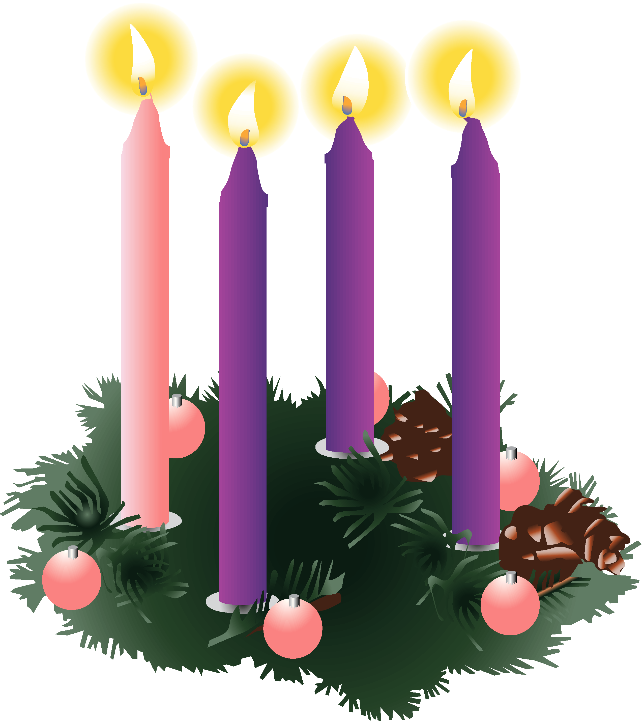 Vector Advent Candles Template Stock Illustration - Download Image ...