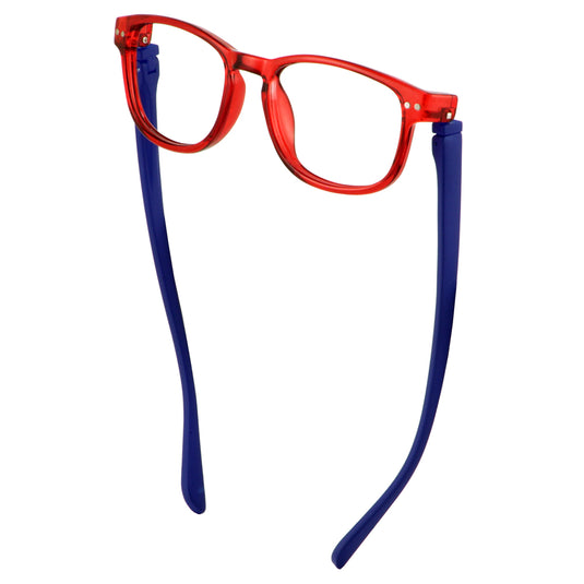 Real Glass Reading Glasses with Clear Real Glass Lenses in Geek Style Frame Available in Reading