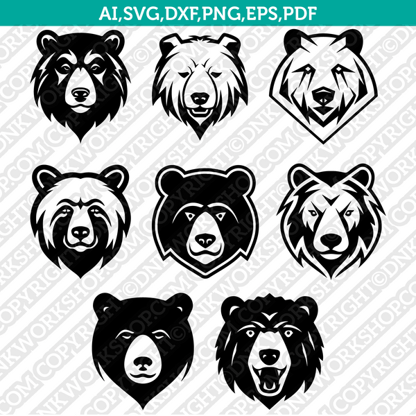 bear head clipart