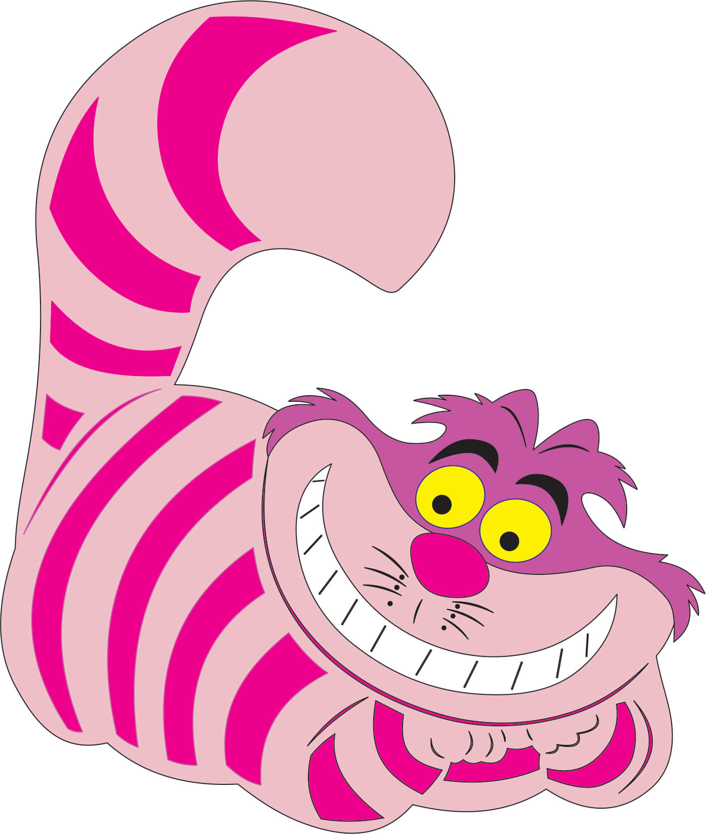 How To Draw The Cheshire Cat Really Easy Drawing Tutorial Clip Art Library