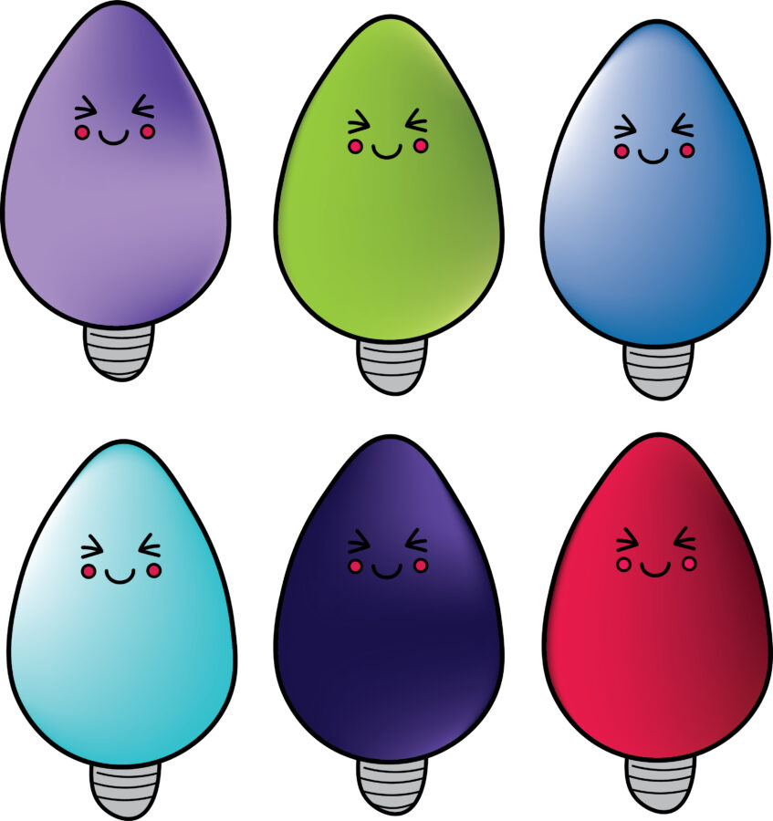 Christmas light bulb silhouette symbol icon Vector Image - Clip Art Library