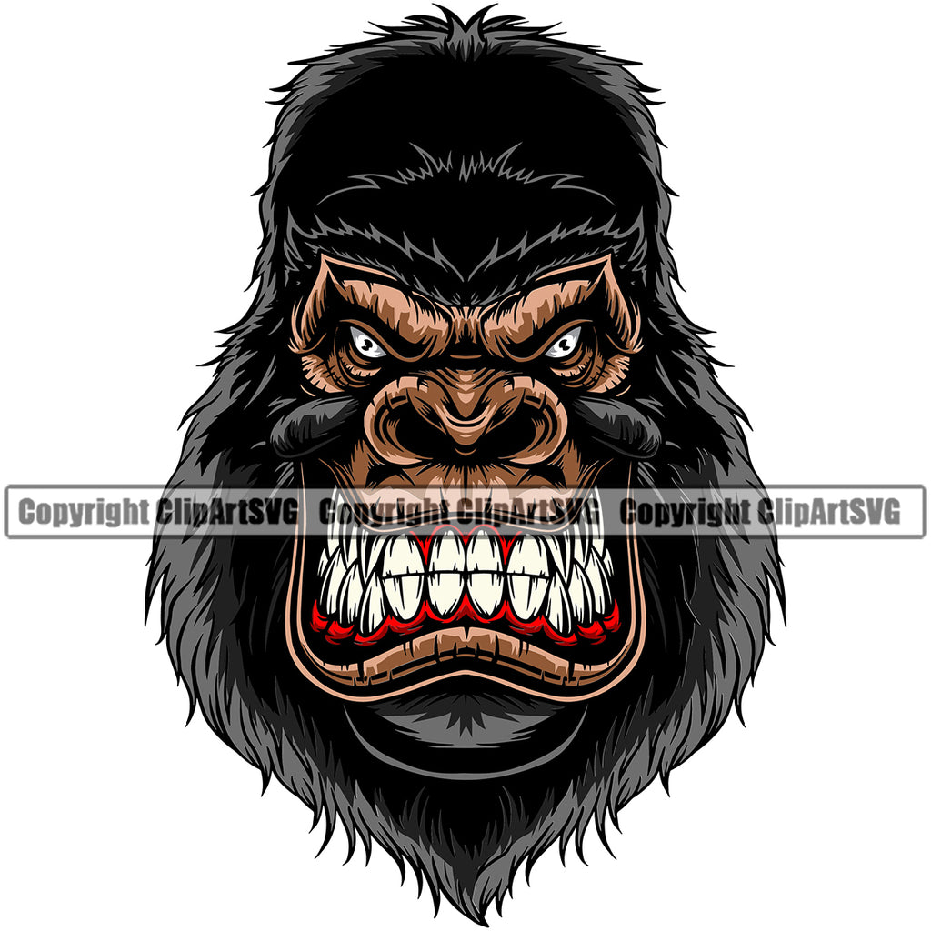 gorilla face clipart