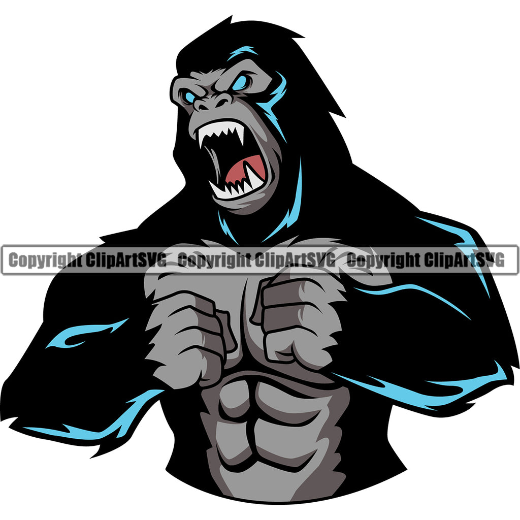 gorilla face clipart