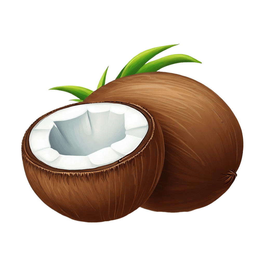 Coconut 3D Illustration Clipart PNG Graphic by FOLV · Creative Fabrica ...