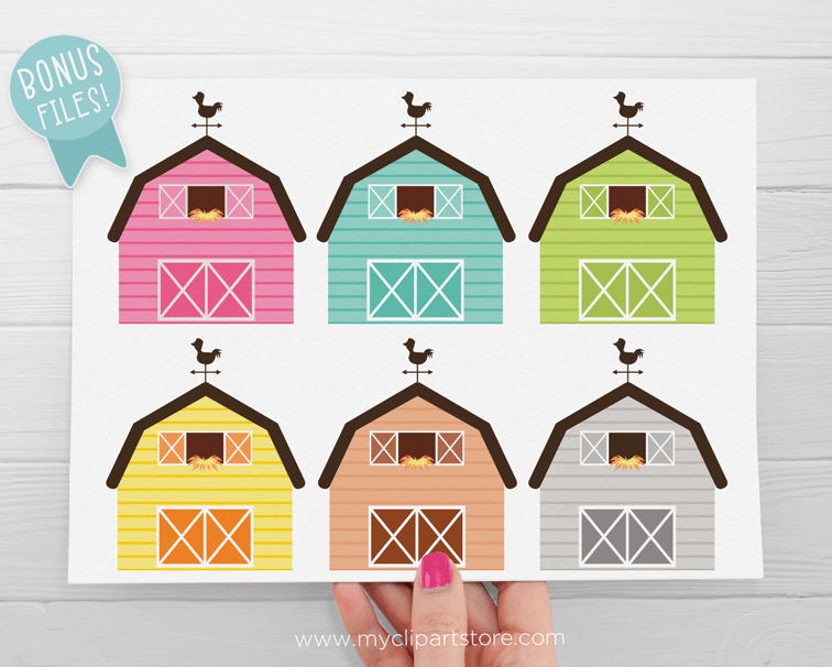 Pink Barn Svg Cut File By Creative Fabrica Crafts · Creative Fabrica Clip Art Library 