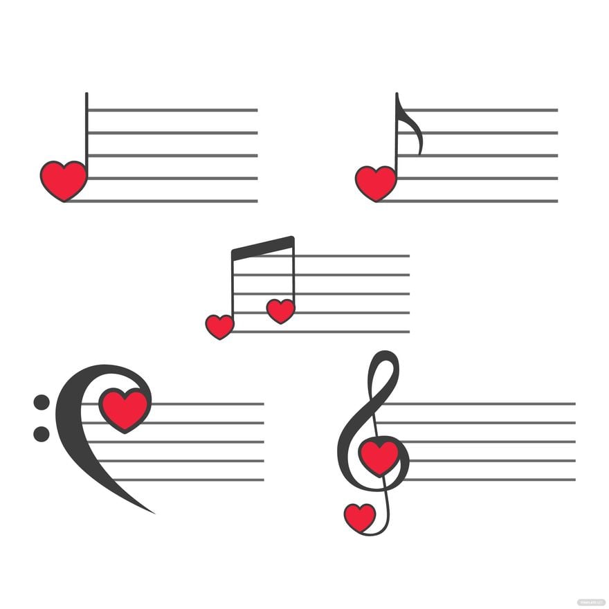 Music Notes #4 SVG, Musical Heart SVG, Love Music SVG, Music Heart