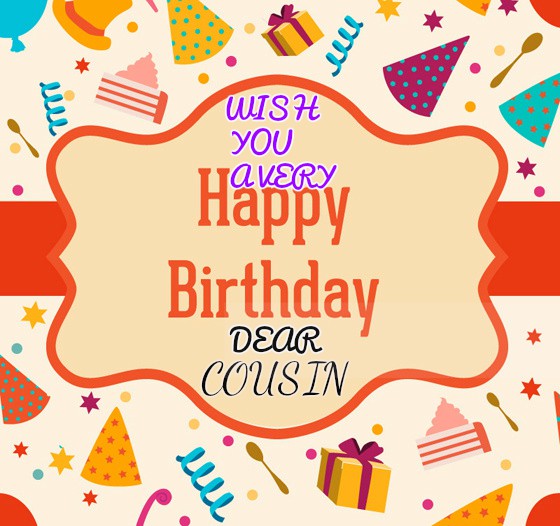 happy birthday cousin clipart