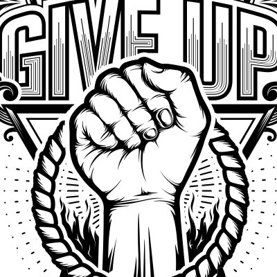 never give up Text, calligraphy clipart, Typography, digital art - Clip ...