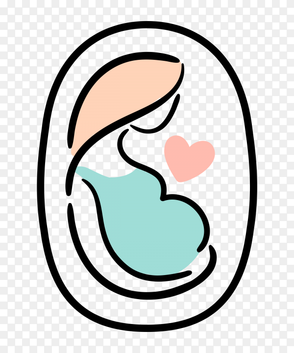 Pregnant women svg clipart. Maternity line art clipart.