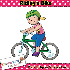 ride a bike clipart