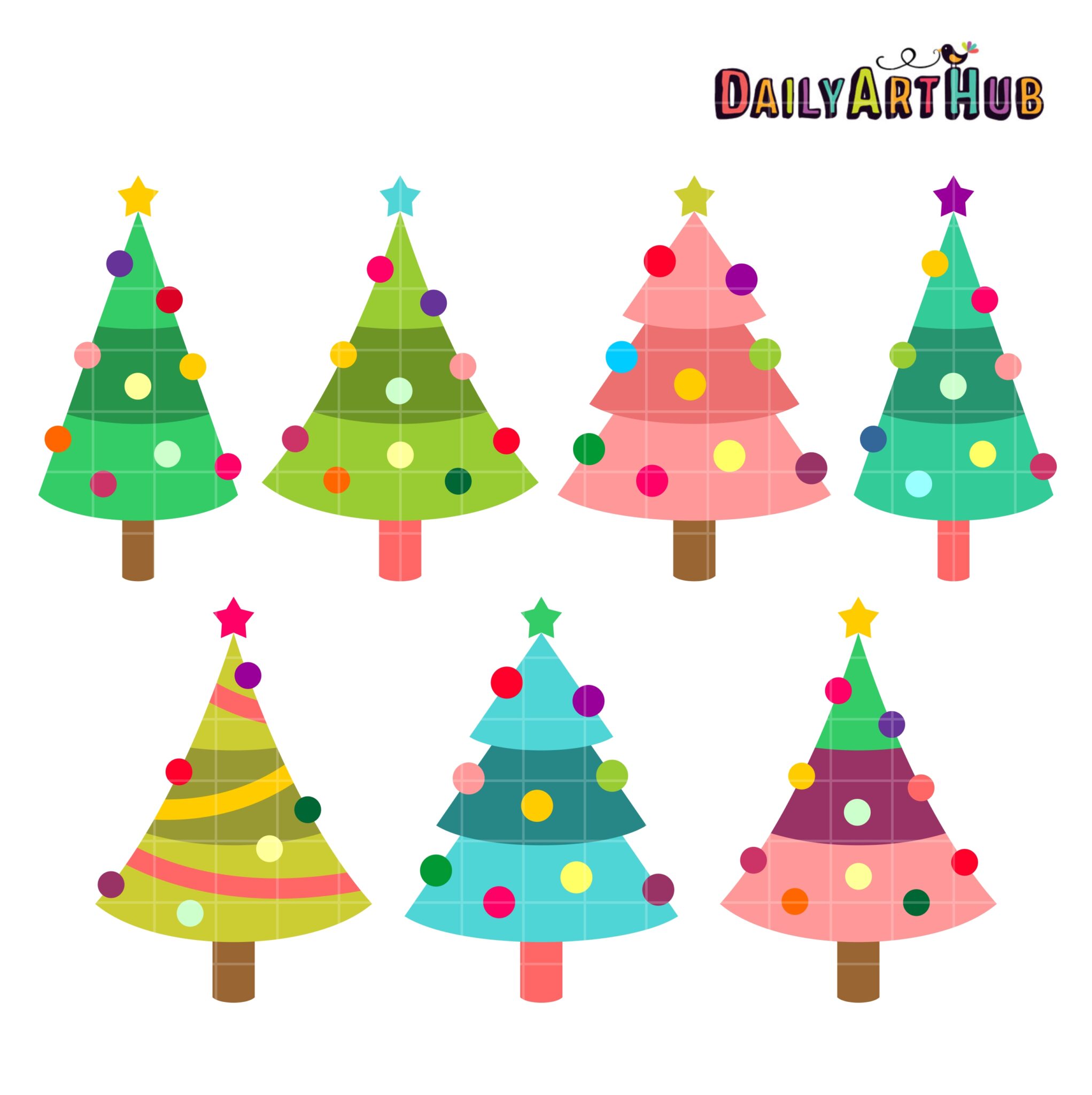 Seasonal Trees Clipart | Tree drawing simple, Tree illustration 