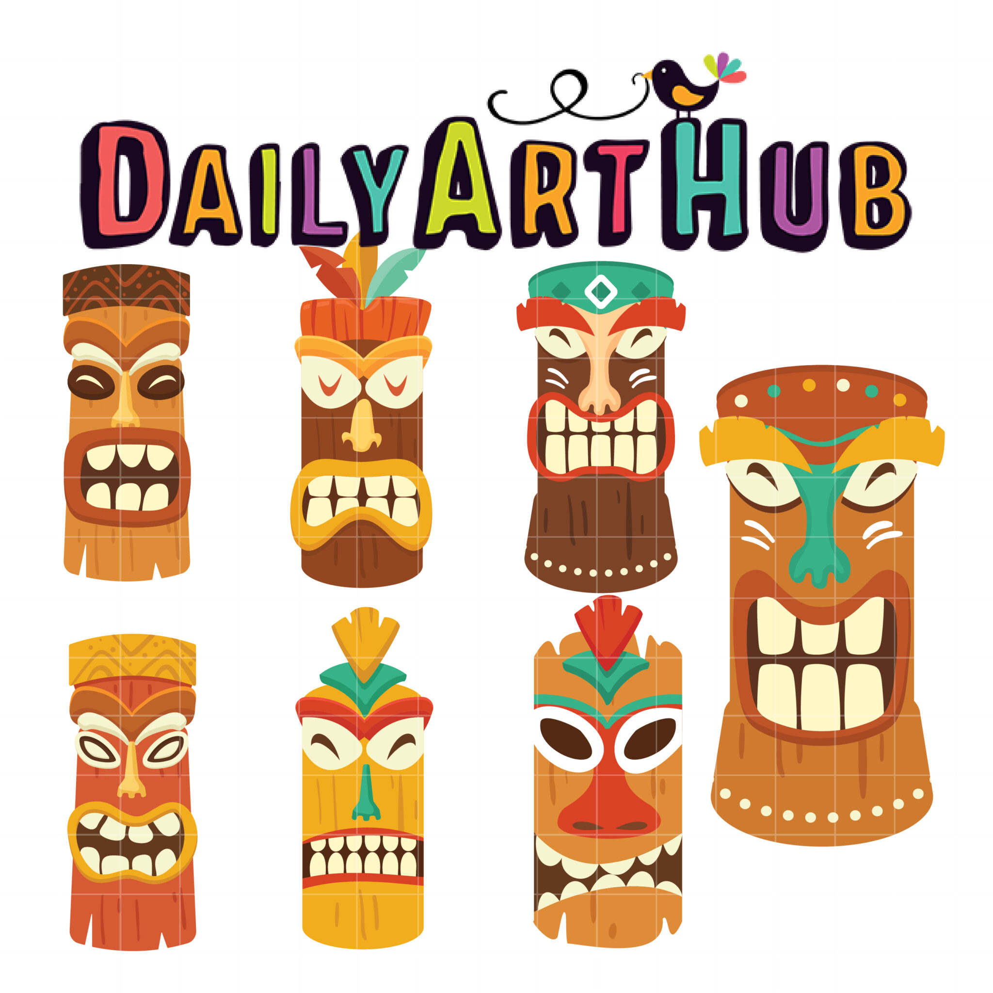 Tiki mask clipart. Free download transparent .PNG | Creazilla