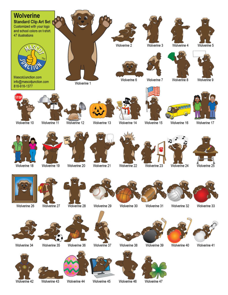 Wolverine Life Cycle Clipart Set Download - Clipart 4 School