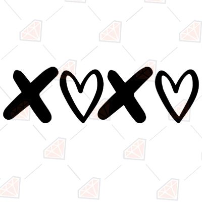 XOXO with Hearts and Love Clipart Digital Download SVG PNG JPG PDF Cut ...