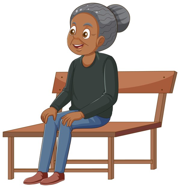 black grandma clipart