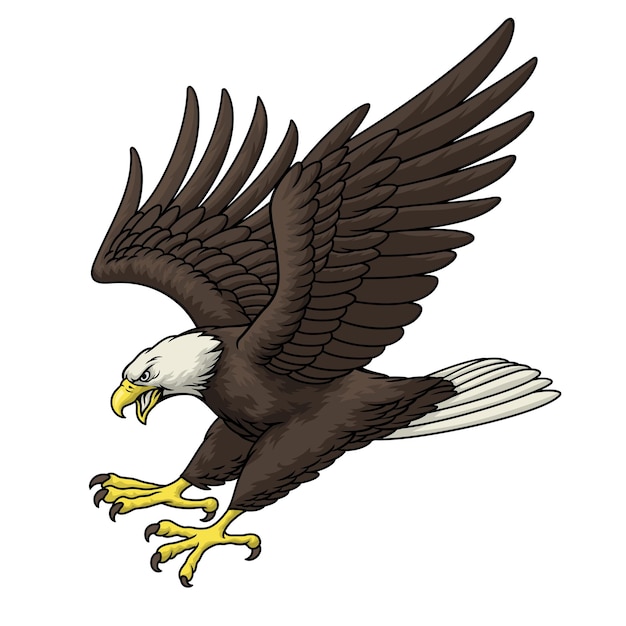 Hunting Eagle Clip Art Free PNG Image｜Illustoon