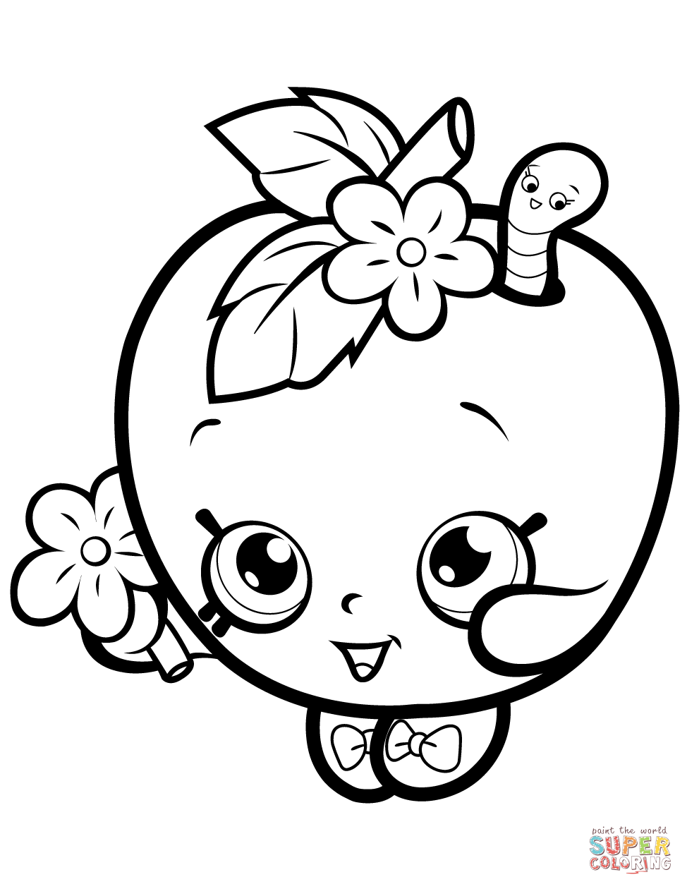 shopkins black and white clipart