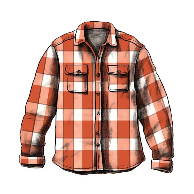 Premium Vector | Red flannel shirt isolated vector illustration - Clip ...