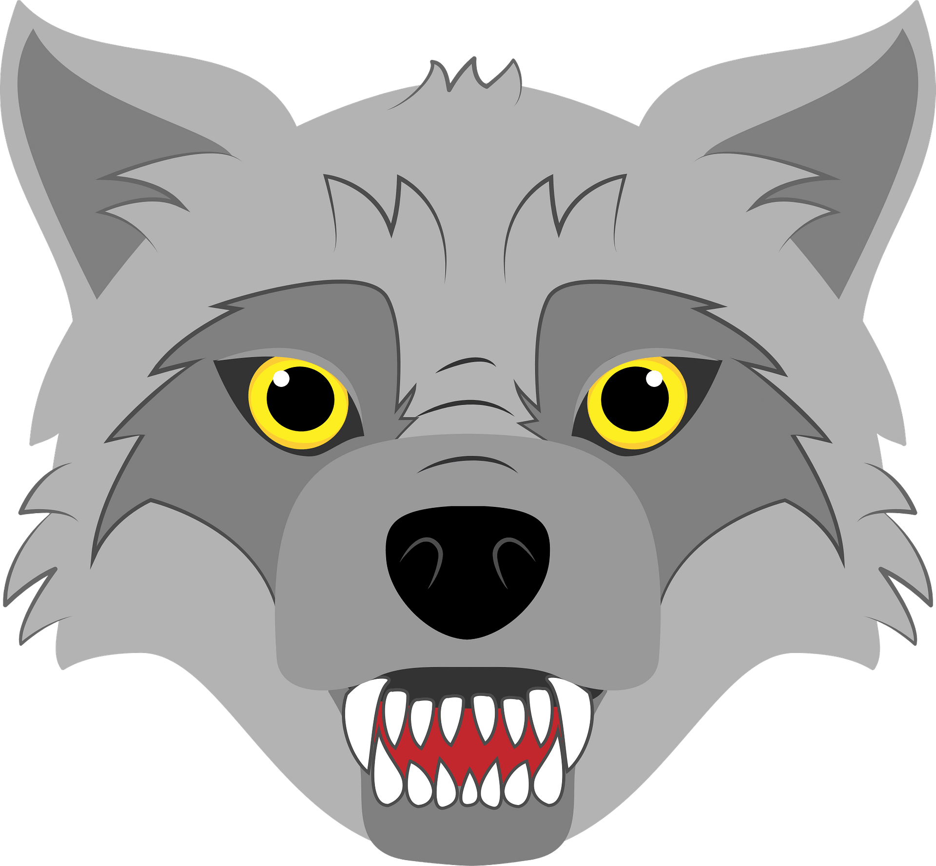 Wolf Face Transparent Background Stock Illustrations – 83 Wolf