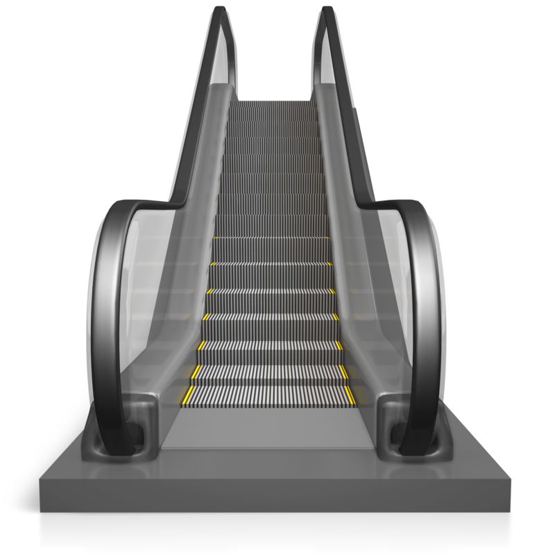 Vector Art Escalator elevator mockup set, realistic style Clip Art