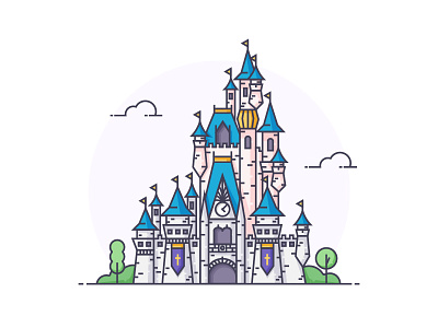 cinderella castle clipart