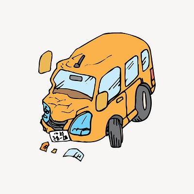 clipart car crash