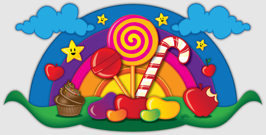 Halloween Candyland Watercolor Clipart Graphic by Md Shahjahan 