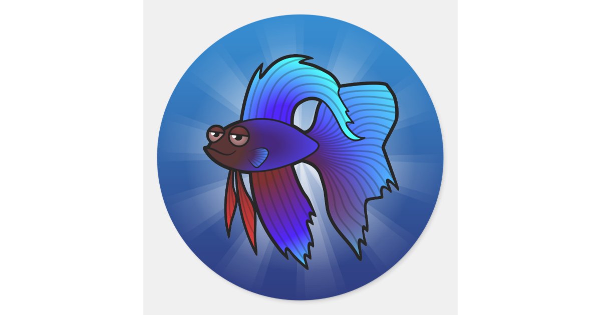Illustration Of Cute Cartoon Betta Fish. Royalty Free SVG 
