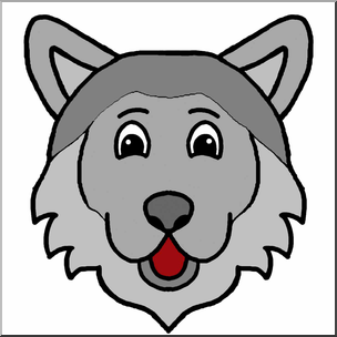 wolf face clipart