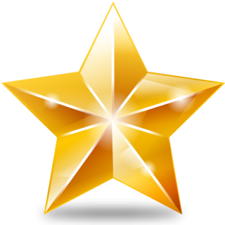 Yellow Star Shape PNG Clipart​