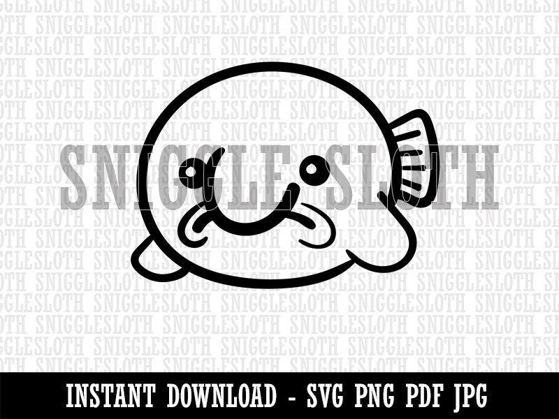 Days Of The Week Blobfish, Calendar, Schedule, Emotions Digital Clip Art For Sticker Planners, Scrapbooking, Art Journal
