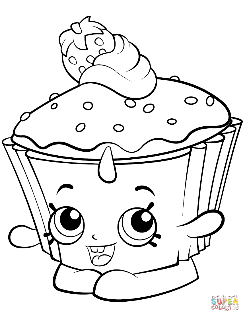 shopkins black and white clipart