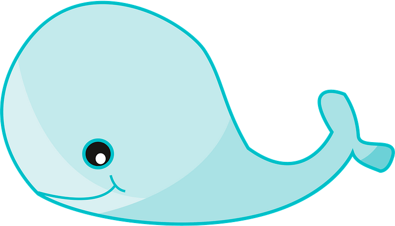 cute whale clipart
